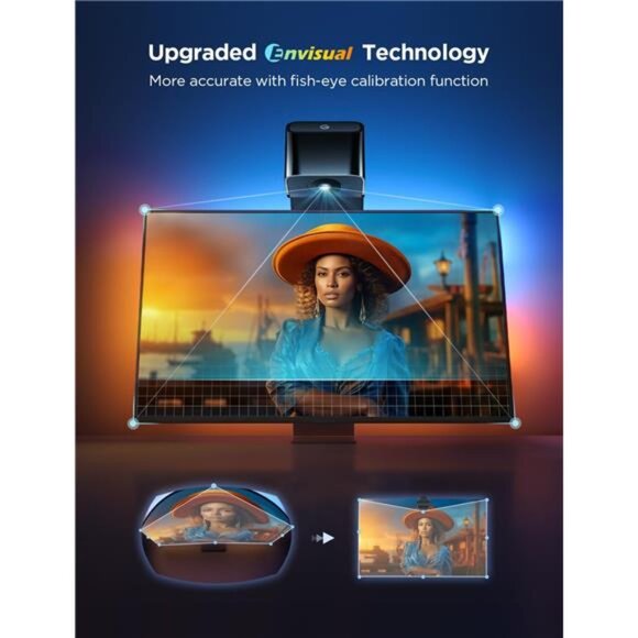 Govee TV Backlight 3 Lite with Fish-Eye Correction Function Sync to 55-65 Inch - Picture 9 of 14